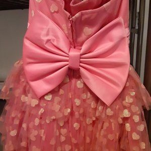 Frilly Hearts Glitter Betsey Johnson Evening Party Dress Size 4